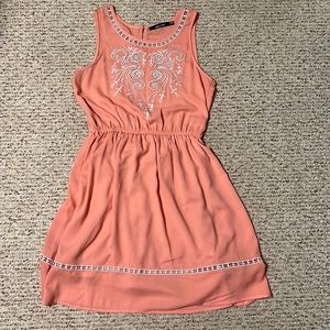 Anthropologie Doe & Rae peach embroidered sundress size small